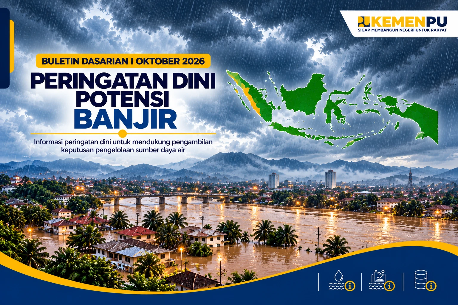 Peringatan Dini Potensi Banjir Dasarian I Oktober 2026